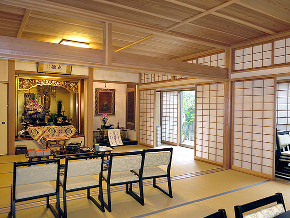 The temple inside the residence.