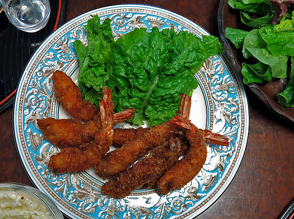 and fried shrimp